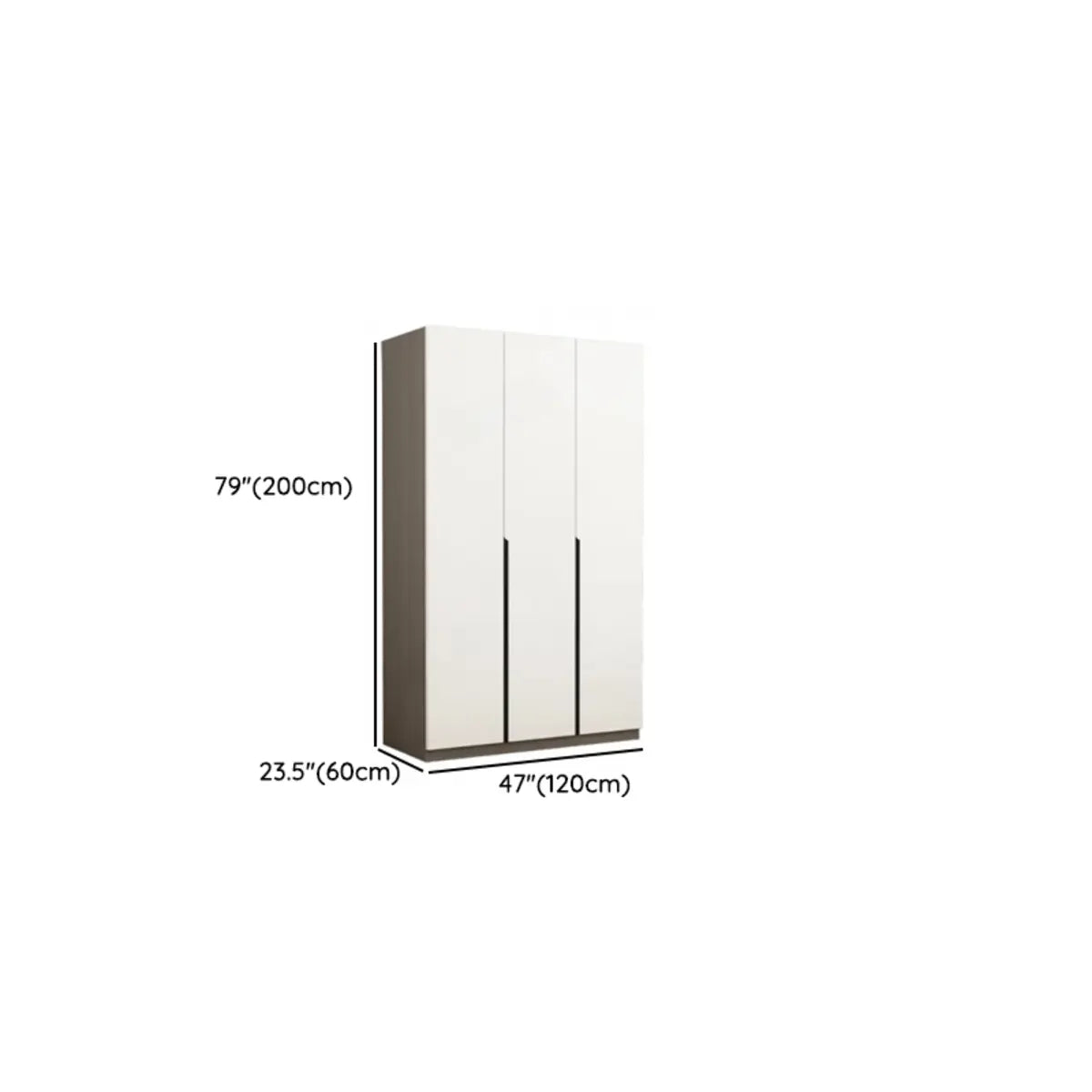 Sleek White Timber Tall Wardrobe with Shelves and Drawers 