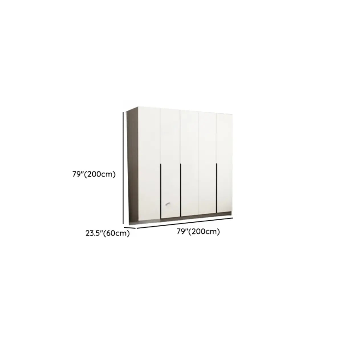 Sleek White Timber Tall Wardrobe with Shelves and Drawers Image - 27