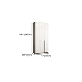 Sleek White Timber Tall Wardrobe with Shelves and Drawers Image - 28