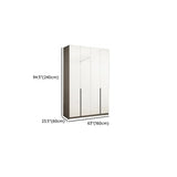 Sleek White Timber Tall Wardrobe with Shelves and Drawers Image - 30