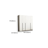 Sleek White Timber Tall Wardrobe with Shelves and Drawers Image - 31