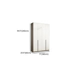 Sleek White Timber Tall Wardrobe with Shelves and Drawers Image - 37