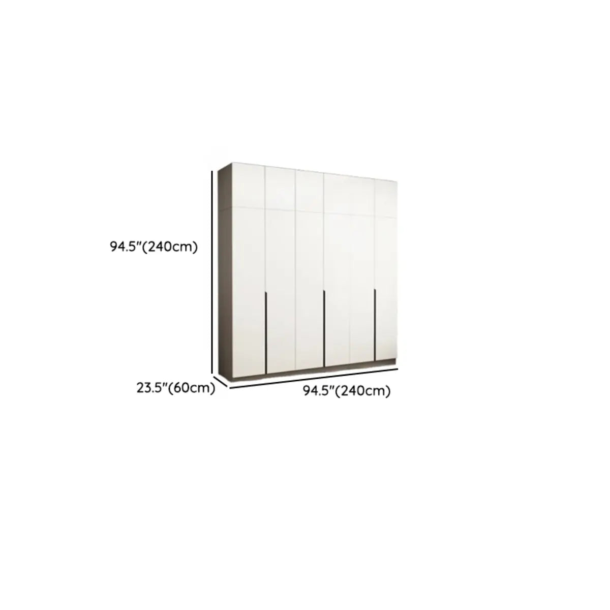 Sleek White Timber Tall Wardrobe with Shelves and Drawers Image - 39