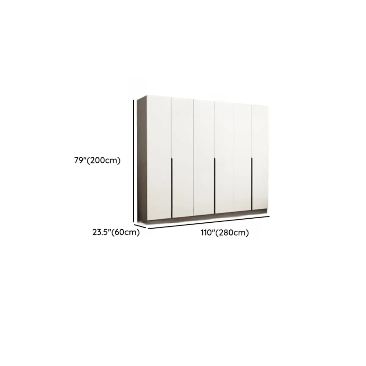 Sleek White Timber Tall Wardrobe with Shelves and Drawers Image - 40