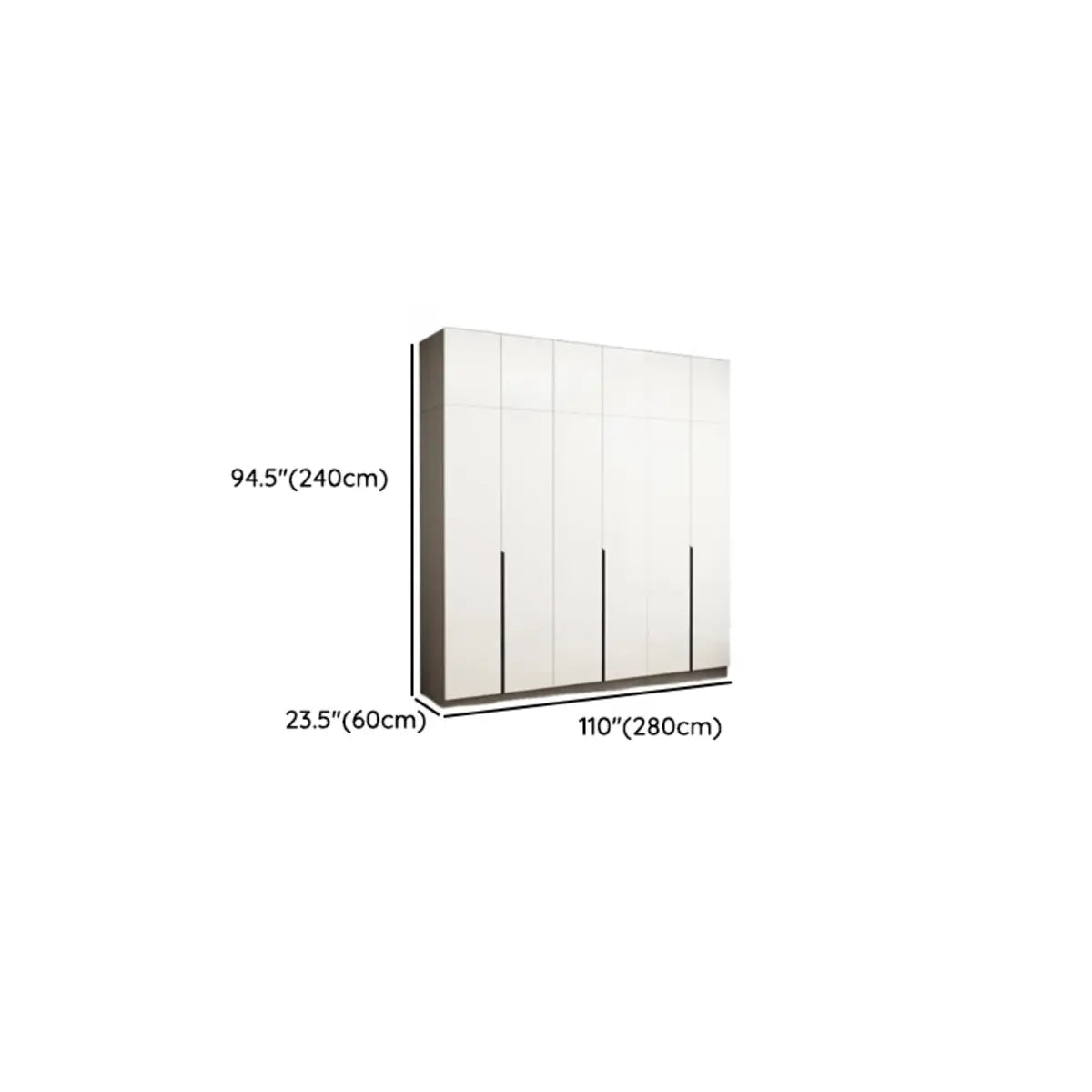 Sleek White Timber Tall Wardrobe with Shelves and Drawers Image - 42