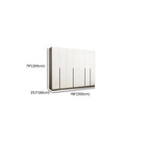 Sleek White Timber Tall Wardrobe with Shelves and Drawers Image - 43