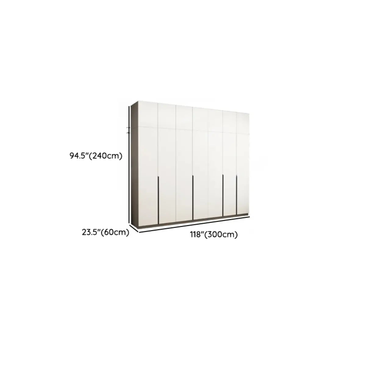 Sleek White Timber Tall Wardrobe with Shelves and Drawers Image - 44