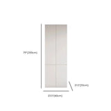 Sleek White Wood Tall Armoire with Soft Close Cabinet #size