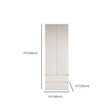 Sleek White Wood Tall Armoire with Soft Close Cabinet Image - 20