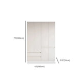 Sleek White Wood Tall Armoire with Soft Close Cabinet Image - 25