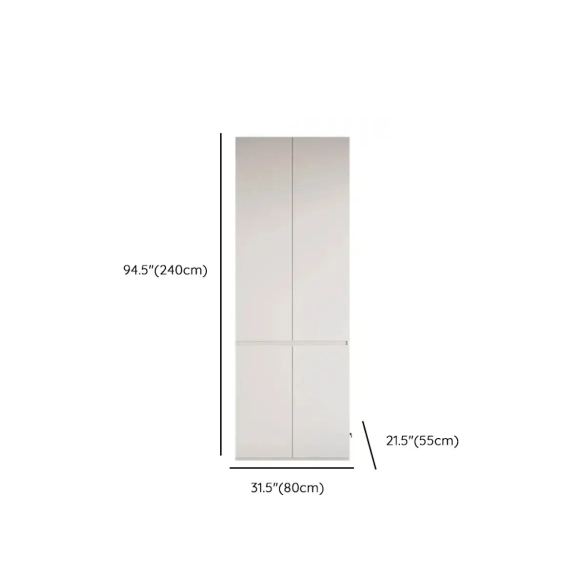 Sleek White Wood Tall Armoire with Soft Close Cabinet Image - 31