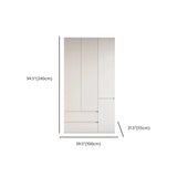 Sleek White Wood Tall Armoire with Soft Close Cabinet Image - 34