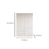 Sleek White Wood Tall Armoire with Soft Close Cabinet Image - 37