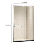 Sliding Clear Silver Storage Tempered Glass Shower Door #size