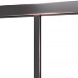 Sliding Rectangular Glass Black Towel Bar Shower Door Image - 5