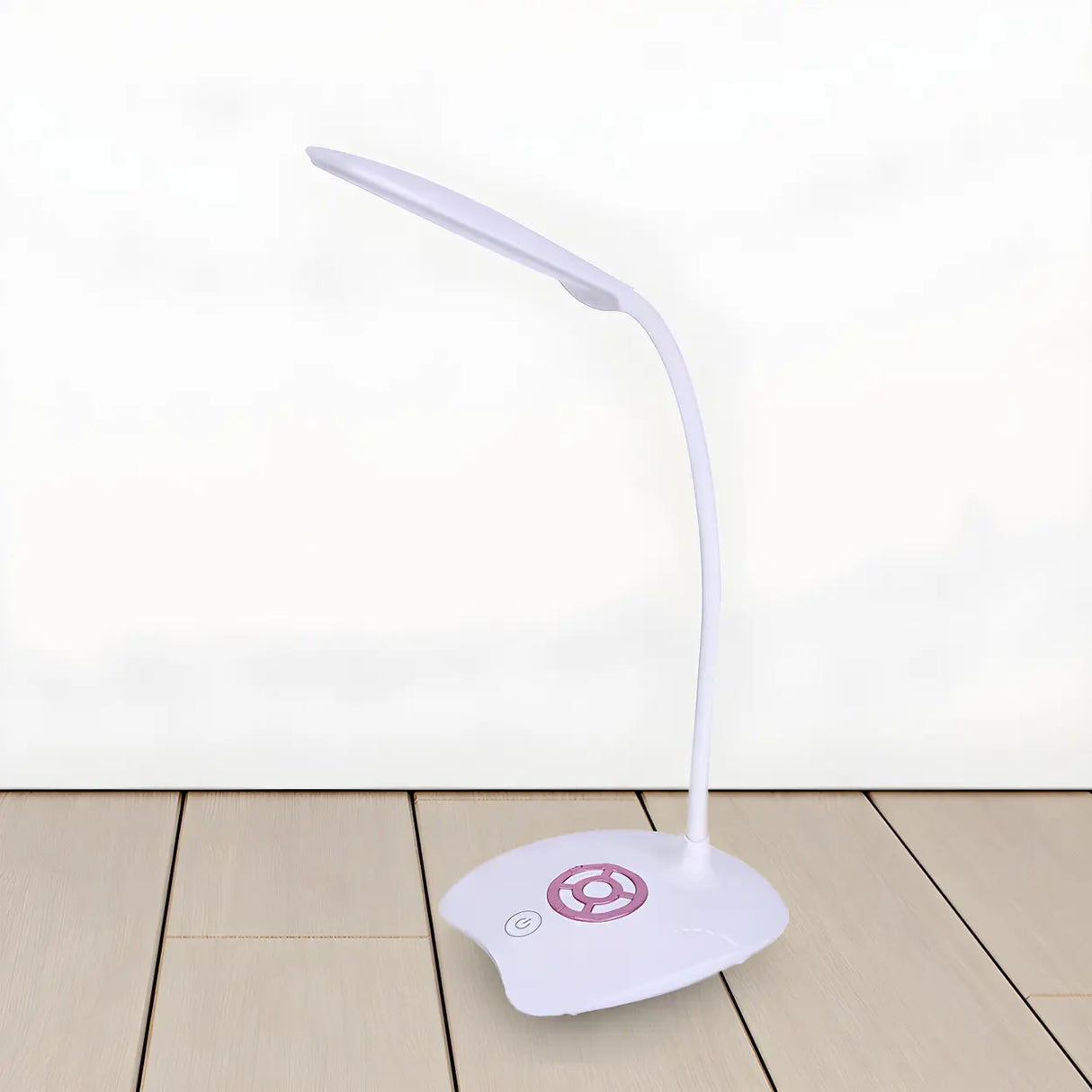 Slim Adjustable Touch-Control Pink LED Desk Lamp Image - 1