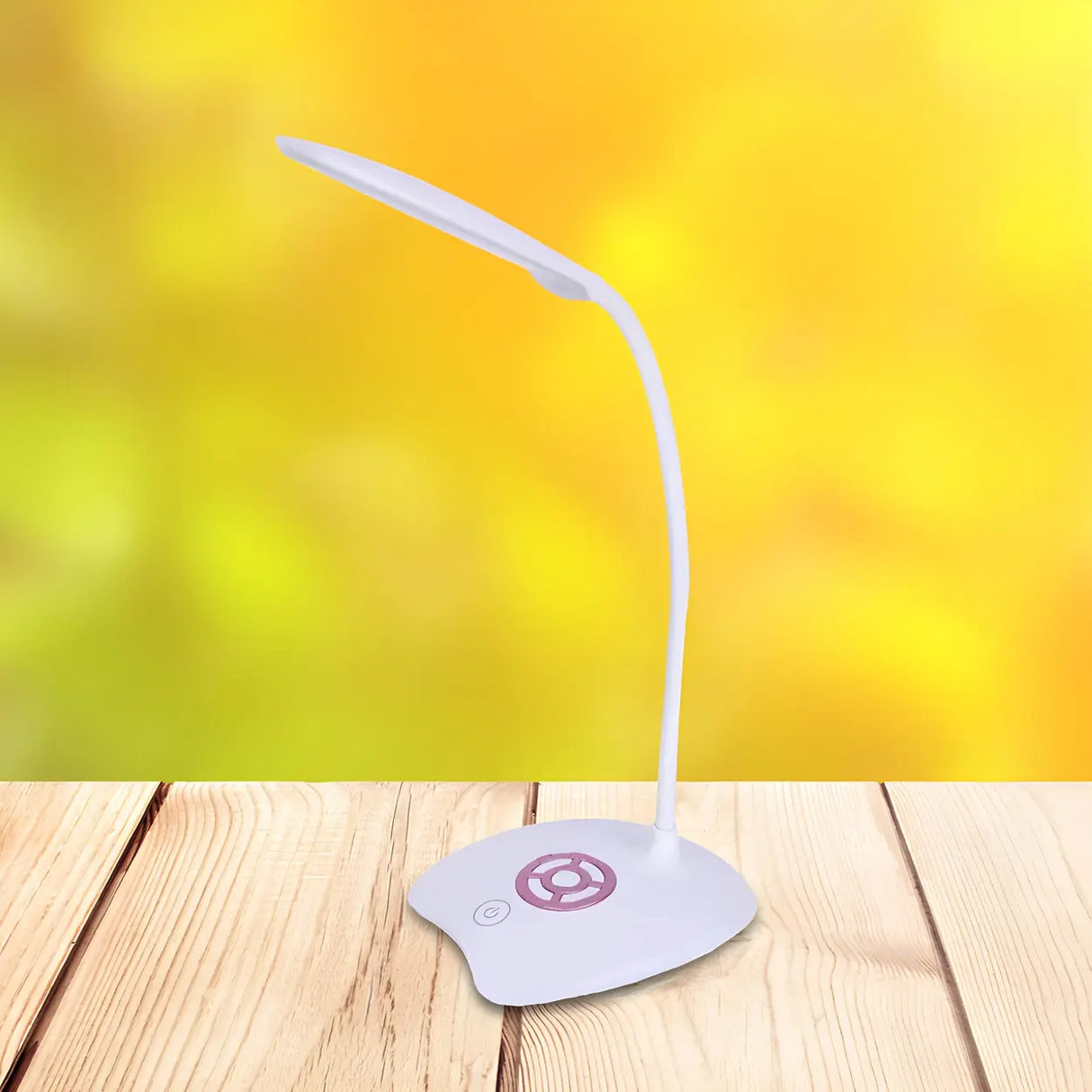 Slim Adjustable Touch-Control Pink LED Desk Lamp Image - 8