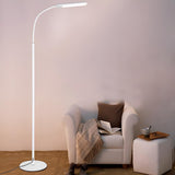 Slim Black Gooseneck Design LED Metal Floor Lamp Image - 10