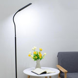 Slim Black Gooseneck Design LED Metal Floor Lamp Image - 3