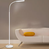 Slim Black Gooseneck Design LED Metal Floor Lamp Image - 9