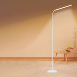 Slim Black Linear Metal Living Room LED Floor Lamp Image - 3