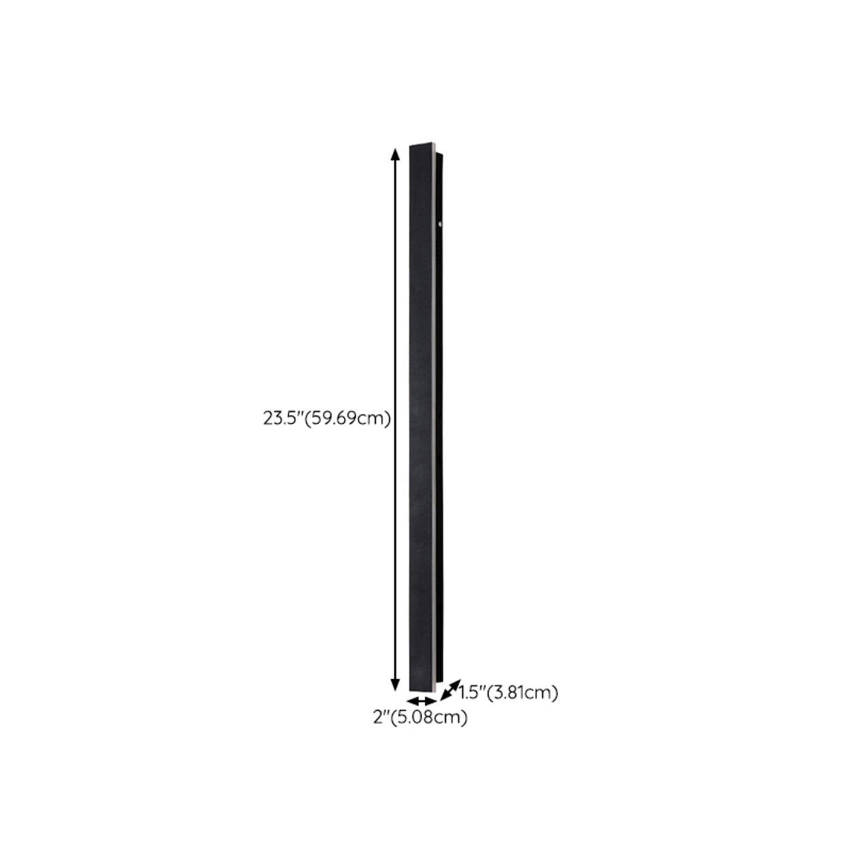 Slim Black Outdoor Modern LED Wall Light 