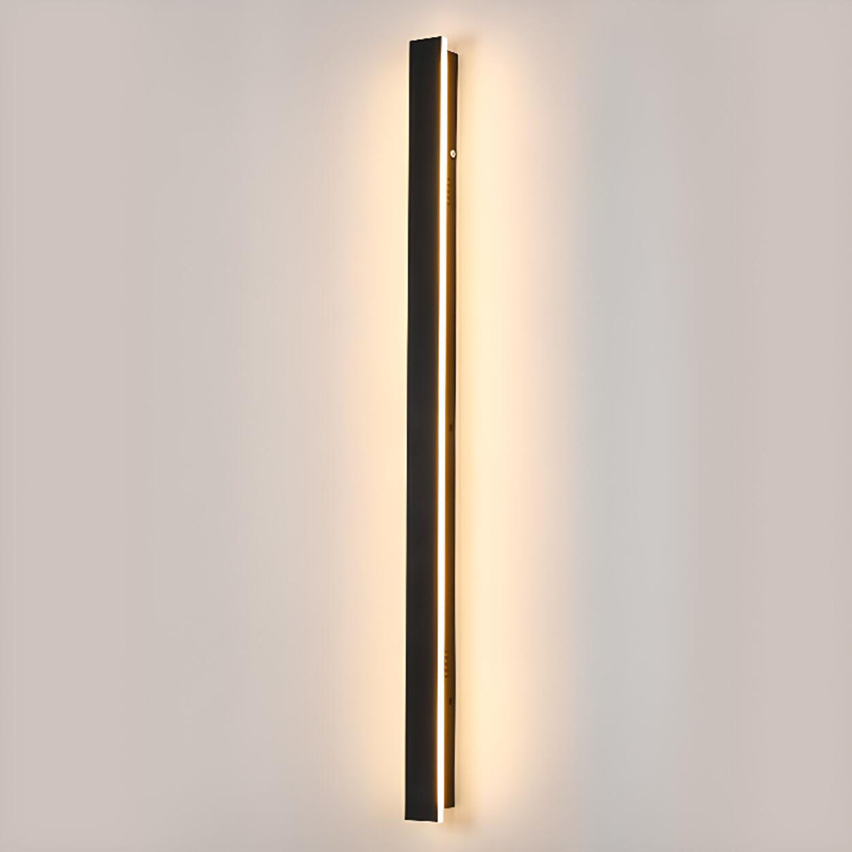 Slim Black Outdoor Modern LED Wall Light Image - 5