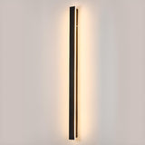 Slim Black Outdoor Modern LED Wall Light Image - 5