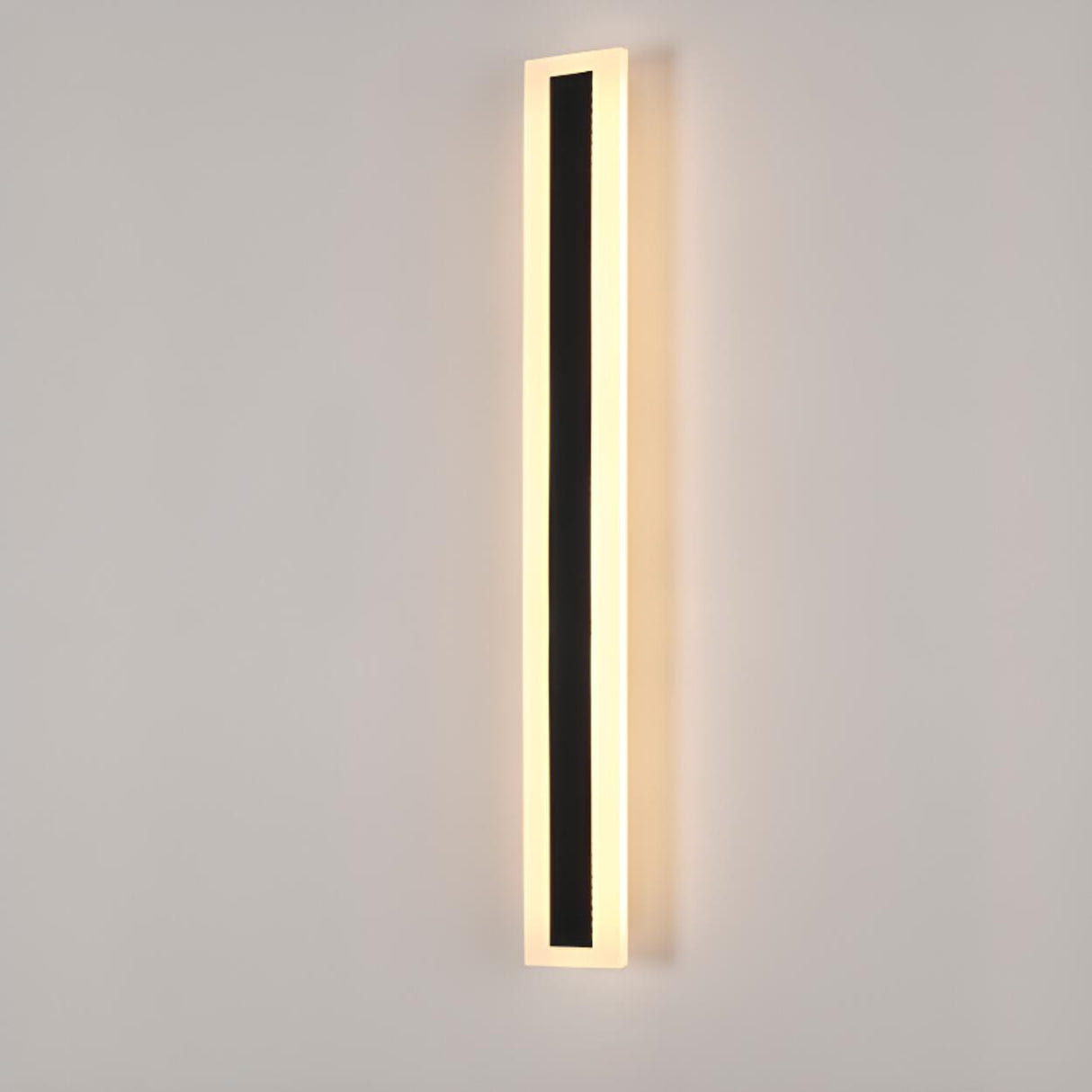 Slim Black Outdoor Modern LED Wall Light Image - 6