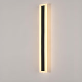 Slim Black Outdoor Modern LED Wall Light Image - 6