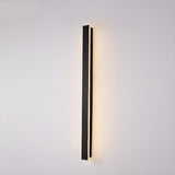 Slim Black Outdoor Modern LED Wall Light Image - 7