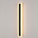 Slim Black Outdoor Modern LED Wall Light Image - 8