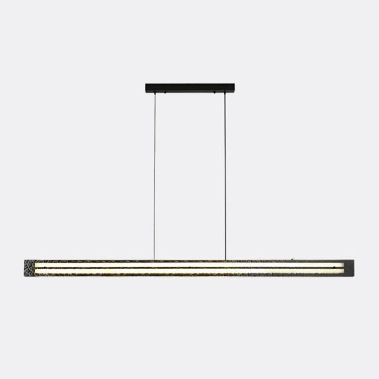 Slim Minimalist Adjustable Linear Island Hanging Light Image - 6