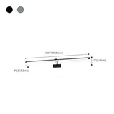 Slim Modern Adjustable Black Linear Vanity Light Image - 20