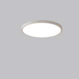 Slim White Rectangular LED Flush Mount Light Living Room Image - 8