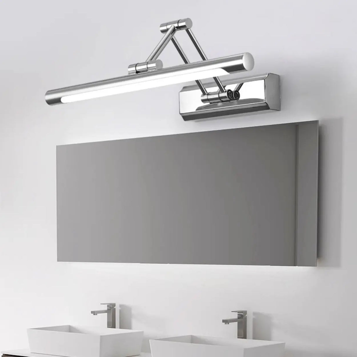 Sliver Cylinder Wall-Mount Adjustable Vanity Light Image - 1