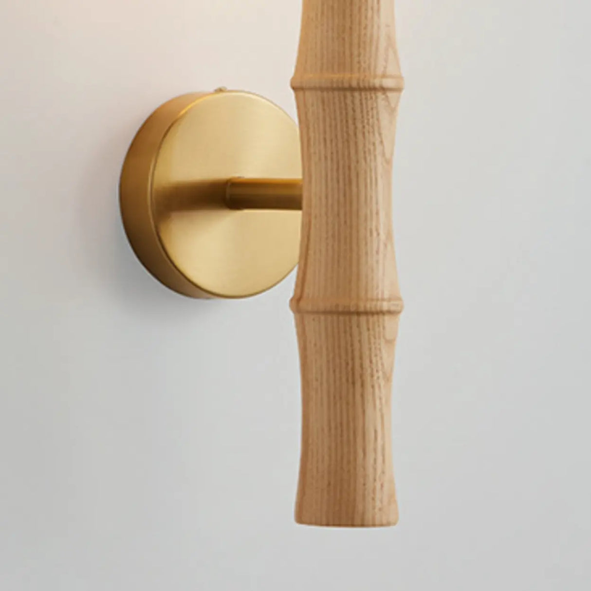 Small Bamboo-Inspired Round LED Globe Wall Sconce Image - 11