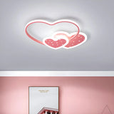 Small Black Loving Heart LED Flush Mount Ceiling Light Image - 5