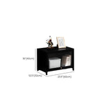 Small Black Wooden TV Stand with Acrylic Cabinet Image - 14