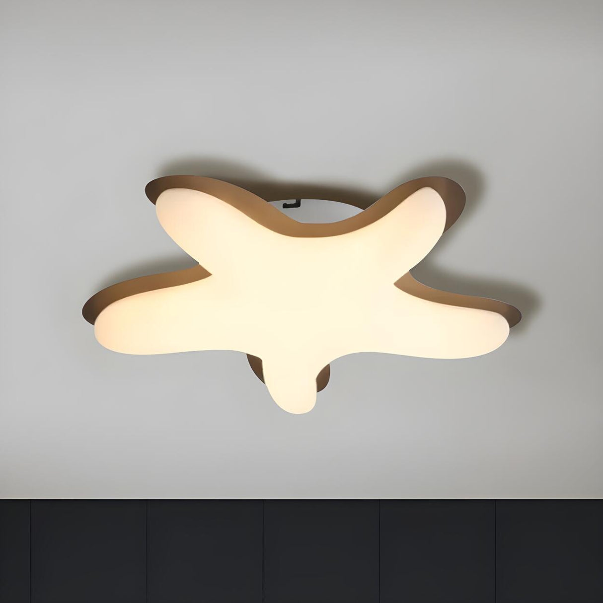 Small Creative Starfish-Shaped LED Flush Mount Light Image - 1