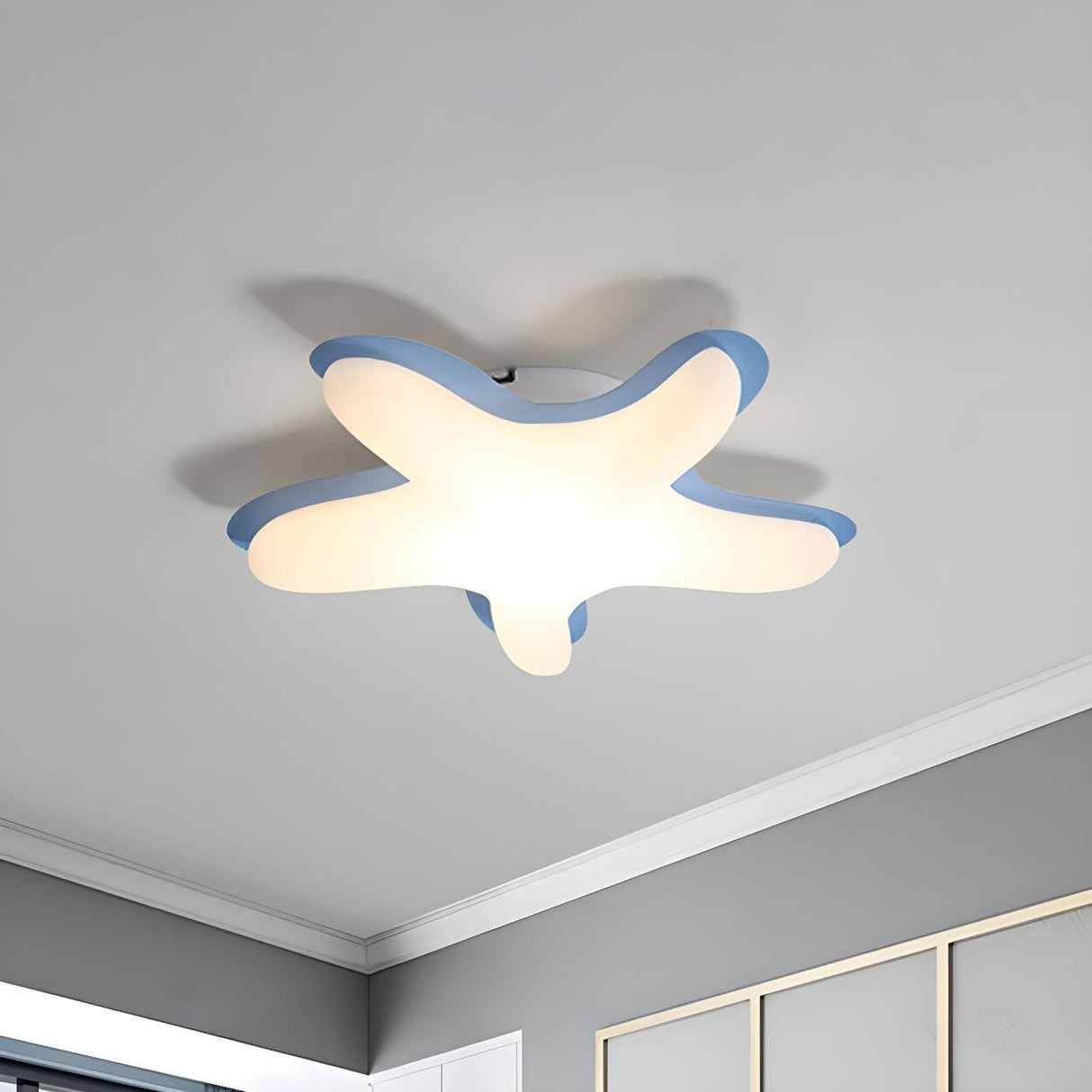 Small Creative Starfish-Shaped LED Flush Mount Light Image - 13