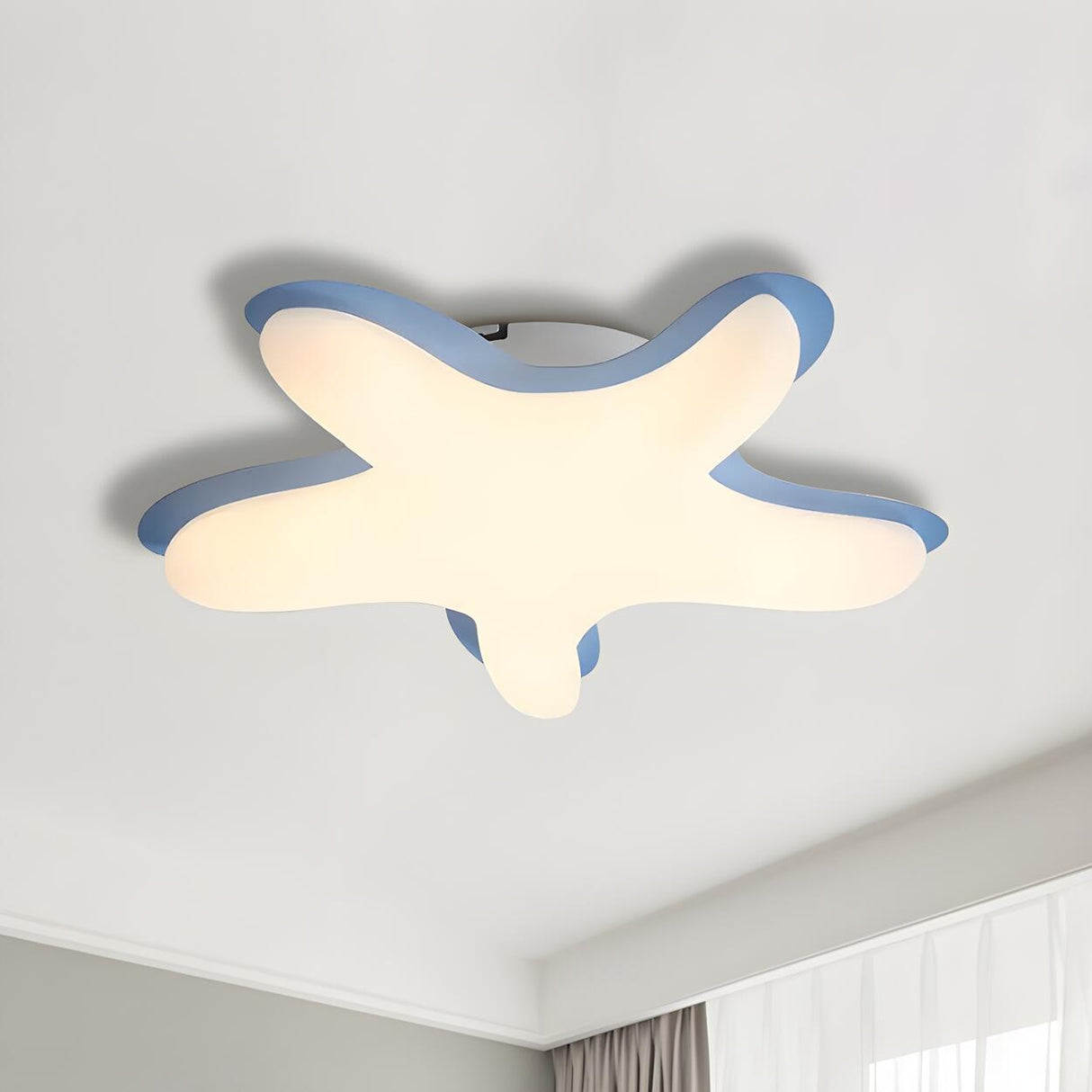 Small Creative Starfish-Shaped LED Flush Mount Light Image - 14