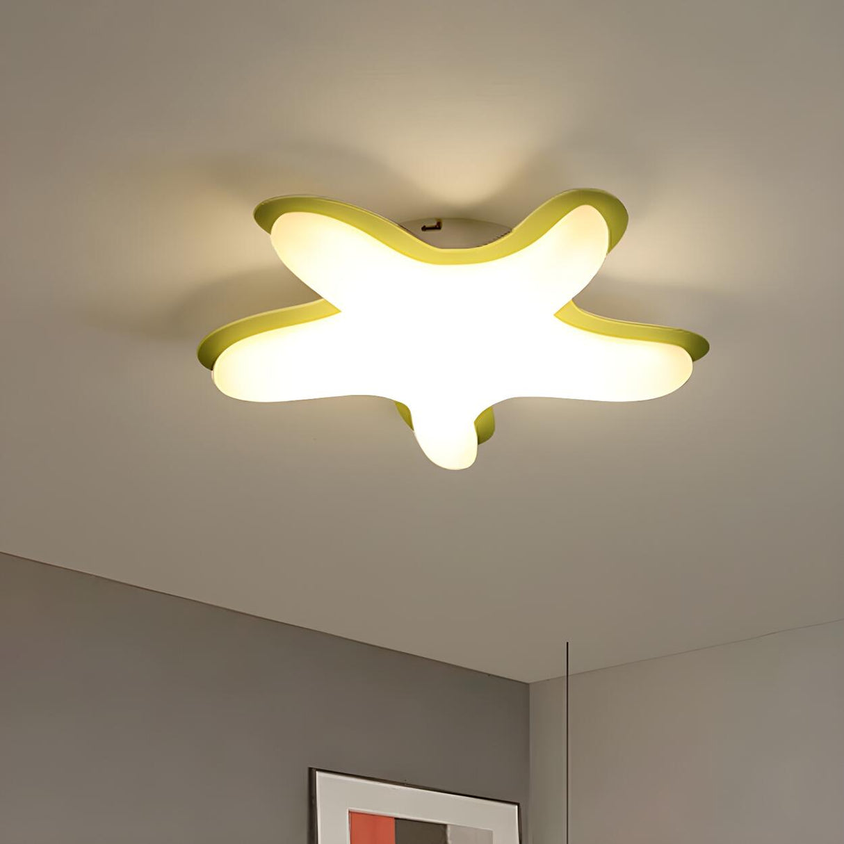 Small Creative Starfish-Shaped LED Flush Mount Light Image - 9