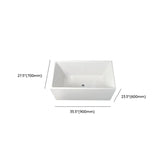 Small Freestanding Rectangle Lucite White Bathtub #size