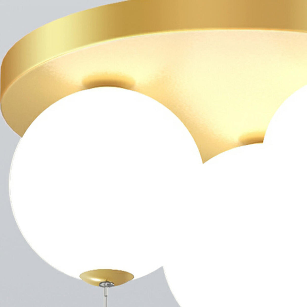 Small Gold Hanging Butterfly Ball LED Flush Mount Light Image - 9