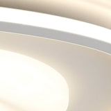 Small Irregular Swirl White LED Flush Mount Light Image - 12