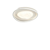 Small Irregular Swirl White LED Flush Mount Light Image - 2