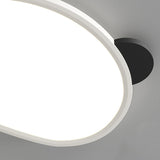 Small Panda Black-White Flush Mount Light Kids Room Image - 13