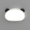 Small Panda Black-White Flush Mount Light Kids Room Image - 2