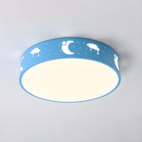 Small Pink Elephant Drum LED Flush Mount Ceiling Light Image - 12